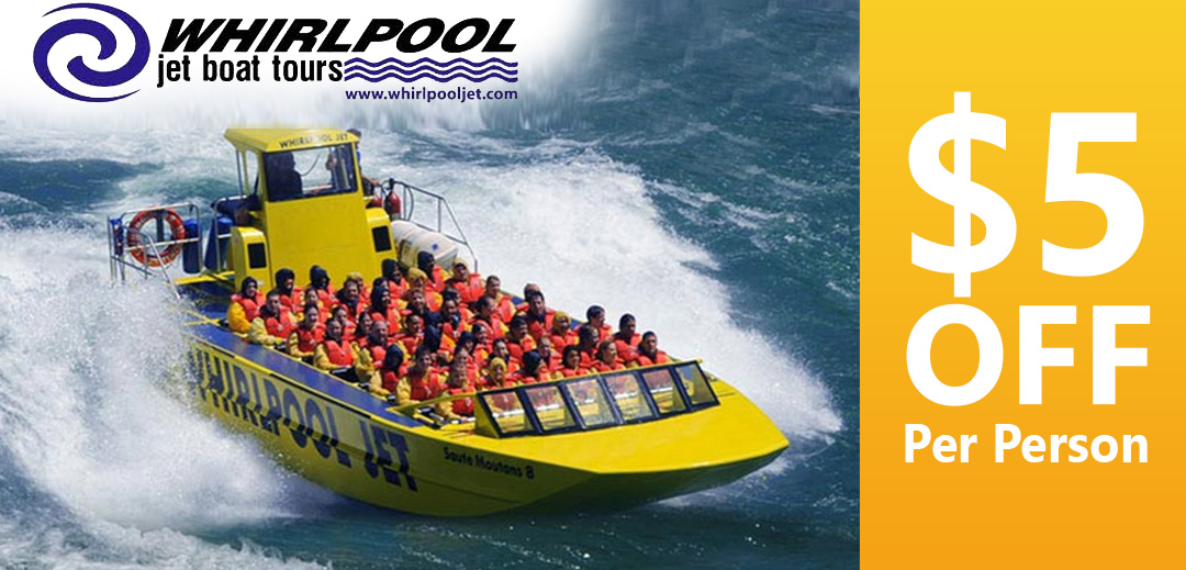 Whirlpool Jet Boat Tours 5 dollars per person discount